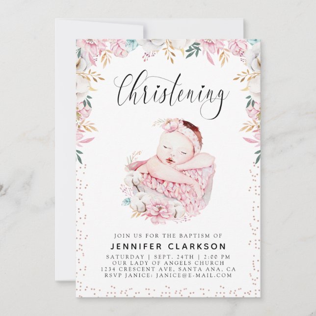 Invitación Cristalización floral neonatal (Anverso)