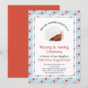 Invitación Cristalización   NOMBRAMIENTO DE BENDICIÓN   Azul 