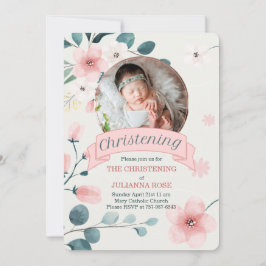 Invitación Cristalización rosa para florecimiento de nenas pa