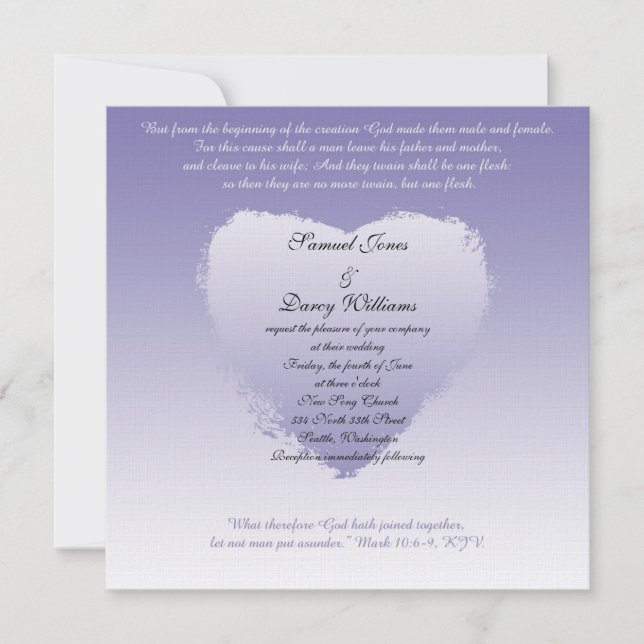 Invitación cristiana de la boda (Anverso)