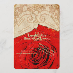 Invitación cristiana de la boda del vintage del