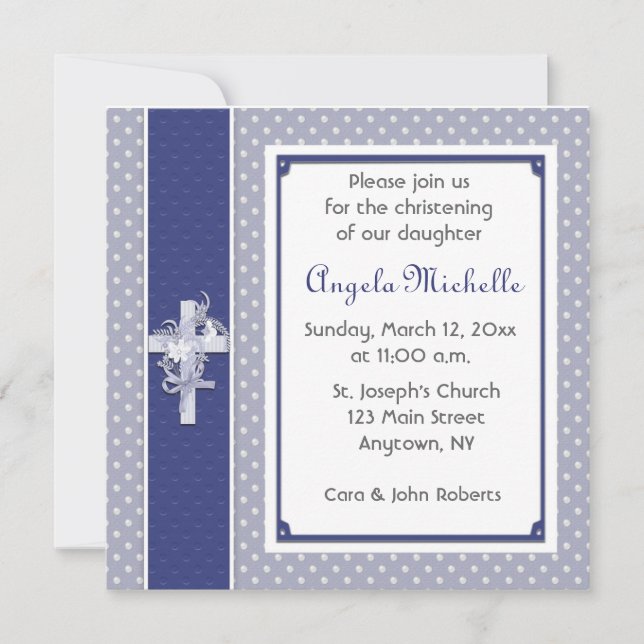 Invitación cristiana de Periwinkle (Anverso)