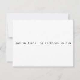 Invitación cristiana moderna "Dios es Luz"