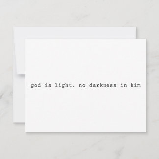 Invitación cristiana moderna "Dios es Luz"
