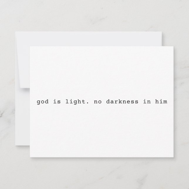 Invitación cristiana moderna "Dios es Luz" (Anverso)