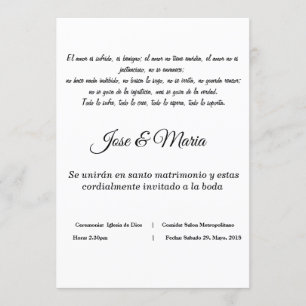 invitación cristiana para bodas color blanco
