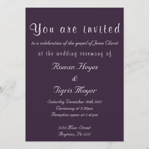 Invitación cristiana simple de la boda