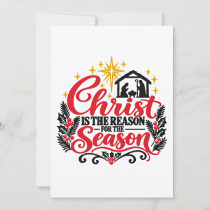Invitación Cristo es la razón de la temporada cristiana