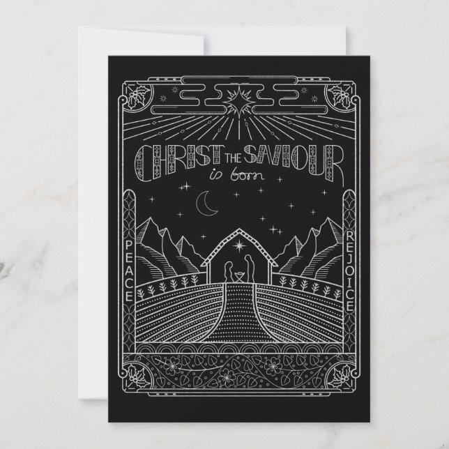 Invitación Cristo es Navidad nacido feriado festivo (Anverso)