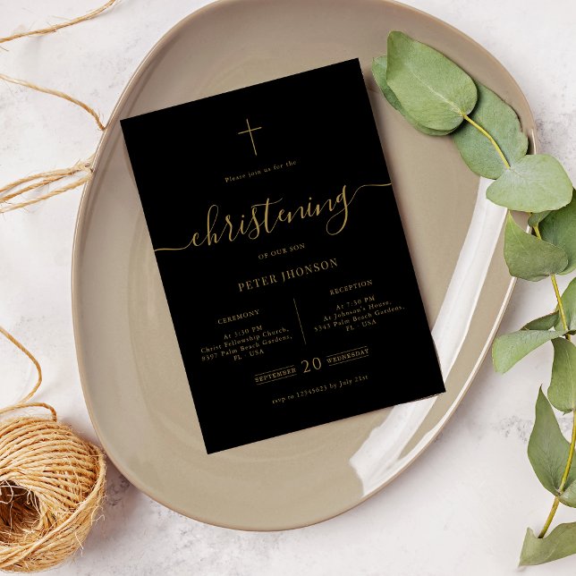 Invitación Criticación neutral de género negro y oro de guion (Subido por el creador)
