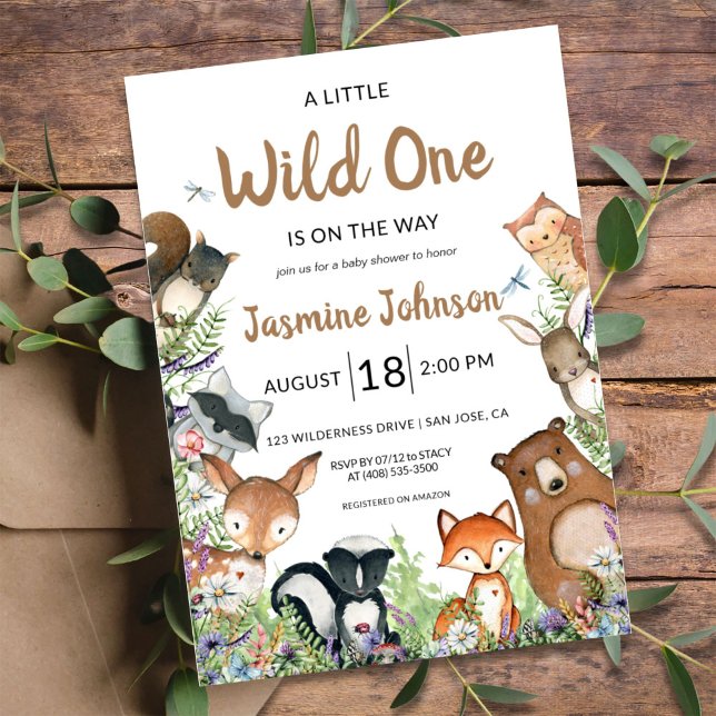 Invitación Críticas rusticas salvajes de un bosque Baby Showe (Subido por el creador)