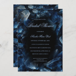 Invitación Críticos de bruja azul oscuro de boho negro ducha 