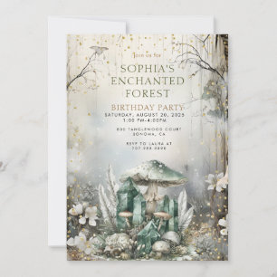 Invitación Críticos Mágicos de Cumpleaños de los Bosques Enca