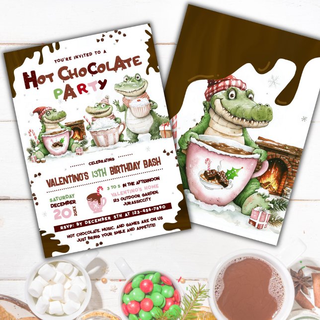 Invitación Crocodile chocolate caliente 2 Fiesta Cumpleaños (Subido por el creador)