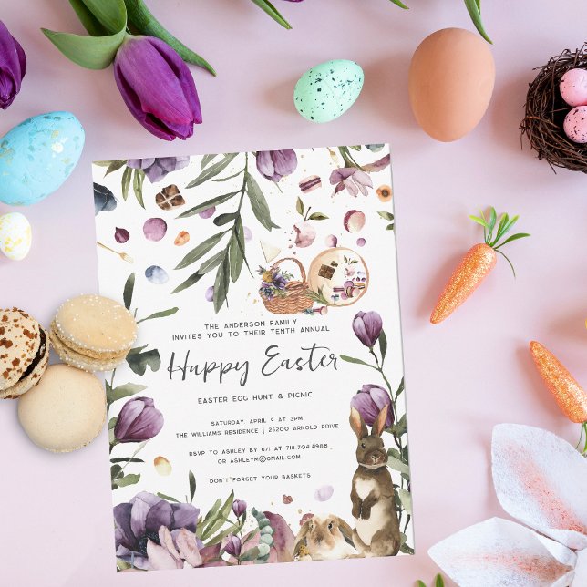 Invitación Crocus de primavera | Pícnic de Pascua y búsqueda  (Subido por el creador)