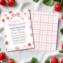 Croquette Berry Sweet Bow Strawberry Baby Shower