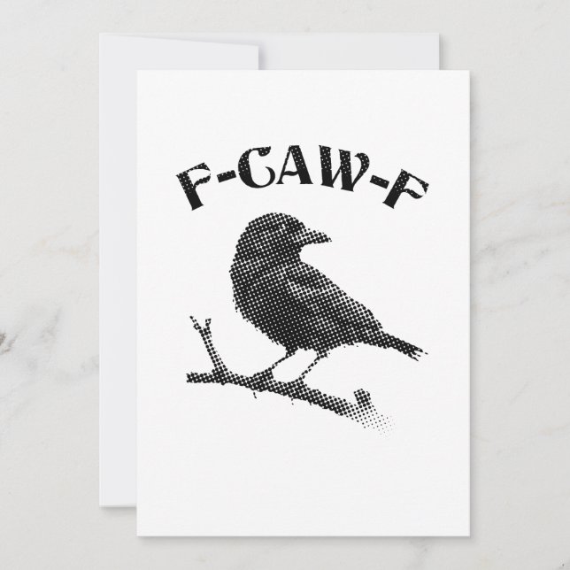 Invitación Crow F-CAW-F Halloween (Anverso)