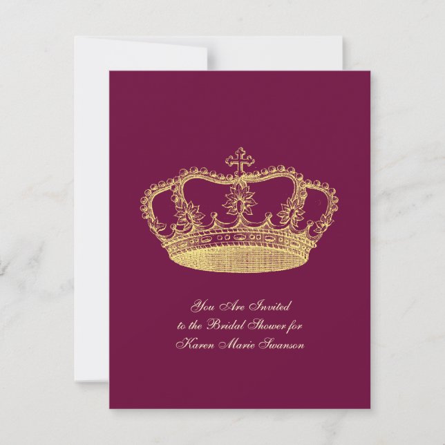 Invitación Crownes dorados (Anverso)