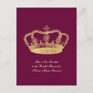 Invitación Crownes dorados