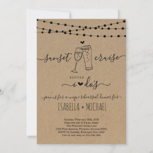 Invitación Crucero al atardecer antes de la cena de ensayo