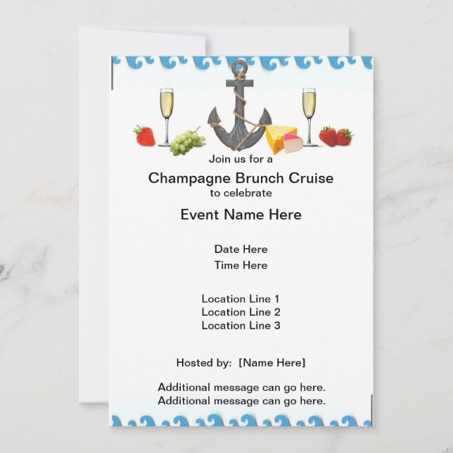 Invitación Crucero Champagne Brunch invita (Anverso)