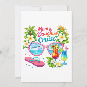 Invitación Crucero de madre e hija Vacaciones tropicales