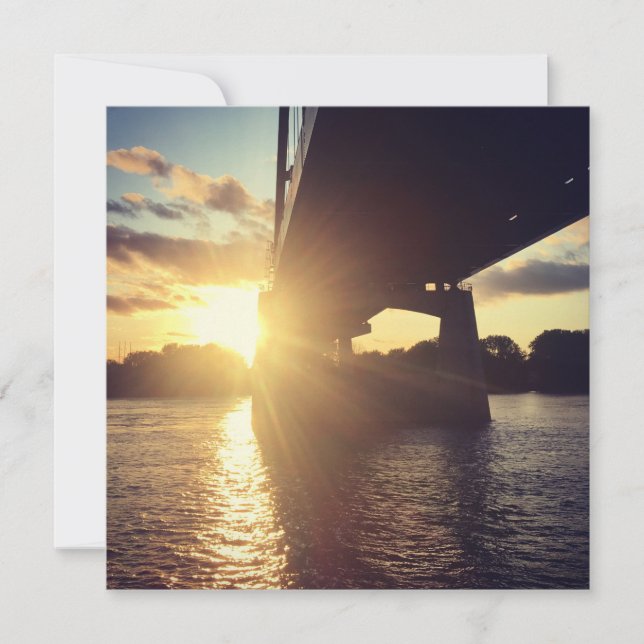 Invitación crucero de puesta de sol en el río mississippi (Anverso)