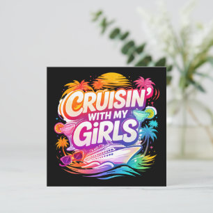 Invitación Crucero divertido con mis chicas Barco de crucero 