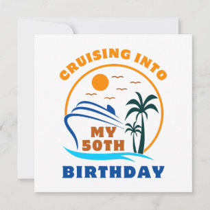 Invitación Crucero hacia mi cumpleaños 50 en barco