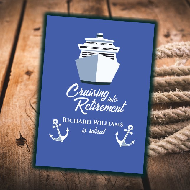 Invitación Cruceros de jubilación en barco de crucero de jubi (Subido por el creador)