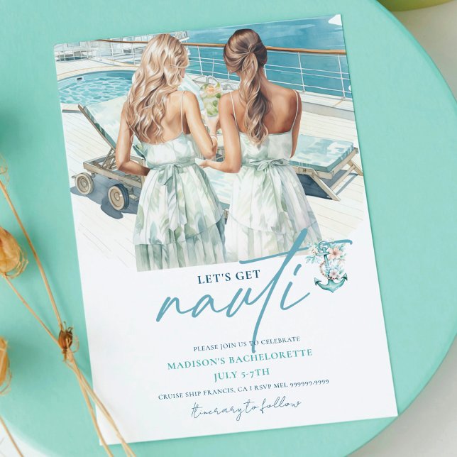 Invitación Cruise Vamos a conseguir a Nauti Bachelorette (Subido por el creador)