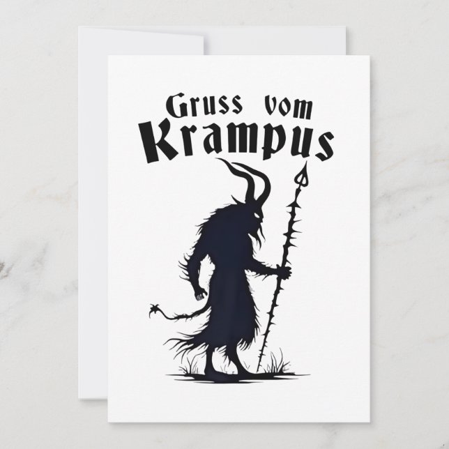 Invitación Cruss Vom Krampus Navidades Xmas Devil Spooky (Anverso)