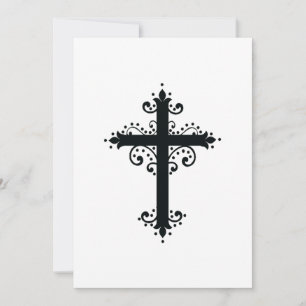 Invitación Cruz Artística Tallada Ornamental Premium