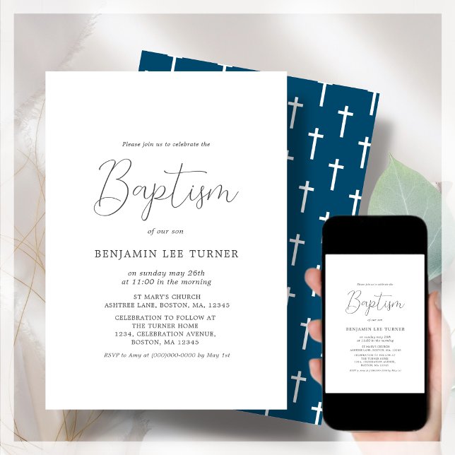 Invitación Cruz Azul de la Marina | Bautismo (Subido por el creador)