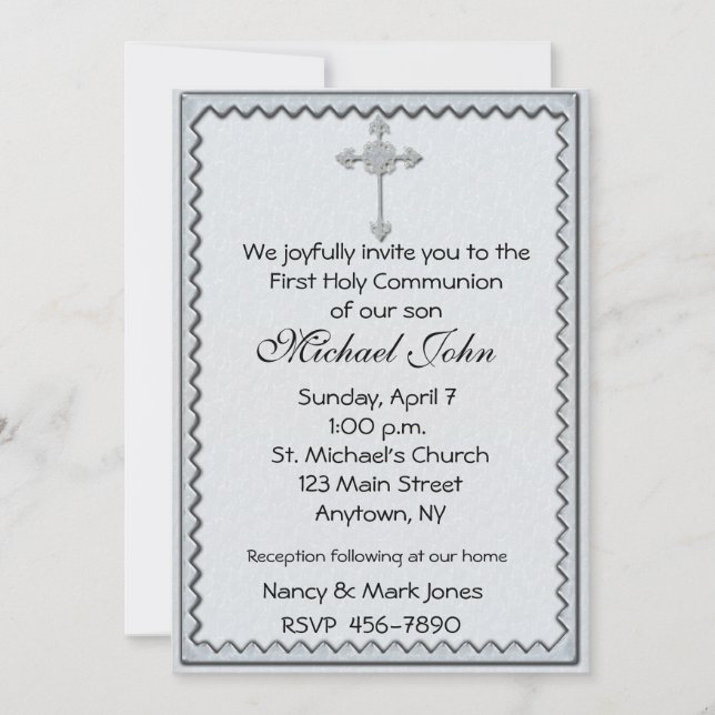 Invitación Cruz Azul Religiosa (Anverso)