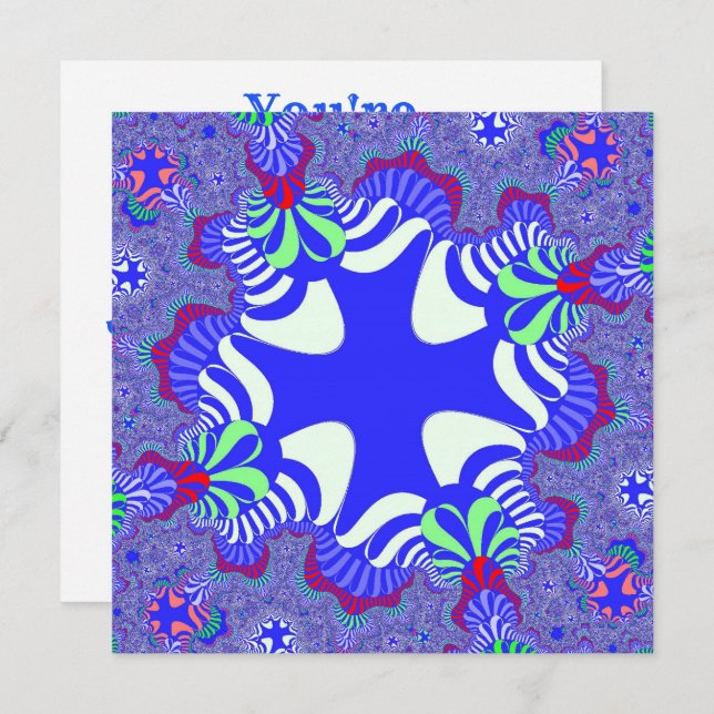 Invitación Cruz azul retro (Anverso / Reverso)