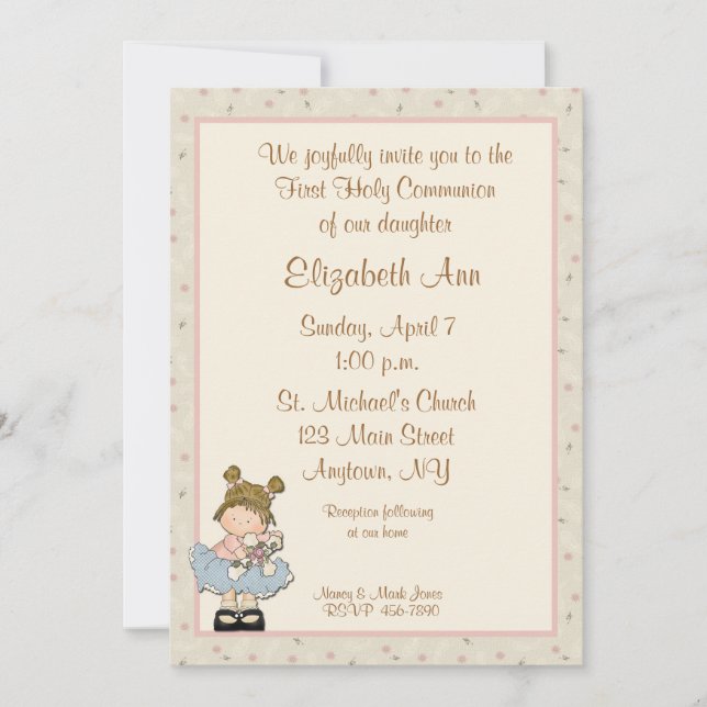 Invitación Cruz Chica Religiosa (Anverso)