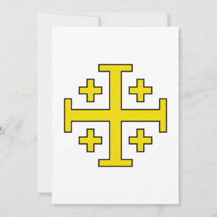 Invitación Cruz de Jerusalén Cruz quíntuple de Cristo