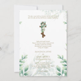 Invitación Cruz de la Boda de la ceremonia de coronación de B