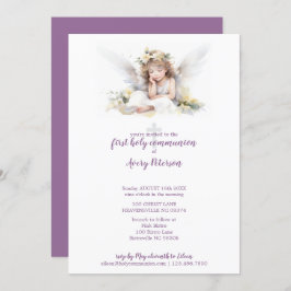 Invitación Cruz de la Cuta de la Acuarela Angel Primero Santa