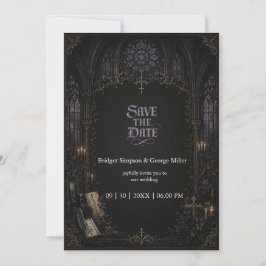 Invitación Cruz de la Iglesia Catedral Gótica Medieval Boda