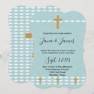 Invitación Cruz de la Luz Jesucristo boda