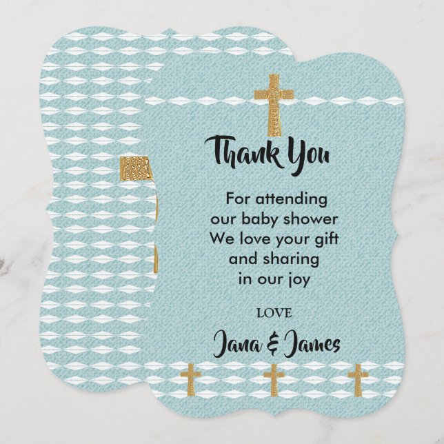 Invitación Cruz de la Luz Jesucristo gracias (Anverso / Reverso)