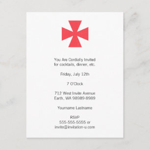 Invitación Cruz de masas sueca