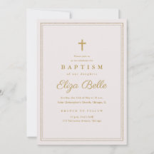 Cruz de Oro Clásico Bautizo Religioso y Cristianda