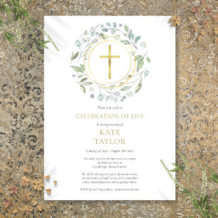 Invitación Cruz de Oro Guirnalda de Verdor Celebración de la 
