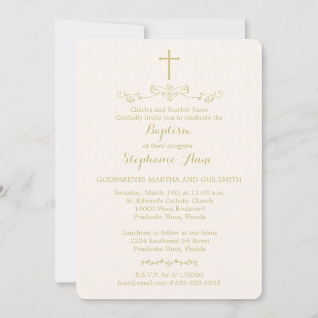 Invitación Cruz de Oro y Laureles (Anverso)