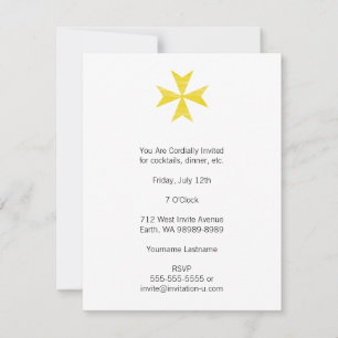 Invitación Cruz maltesa