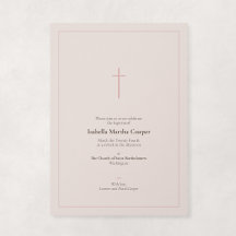 Cruz Mínima Religiosa Rosa Claro Bautizo