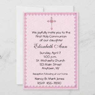 Invitación Cruz Rosa Religiosa